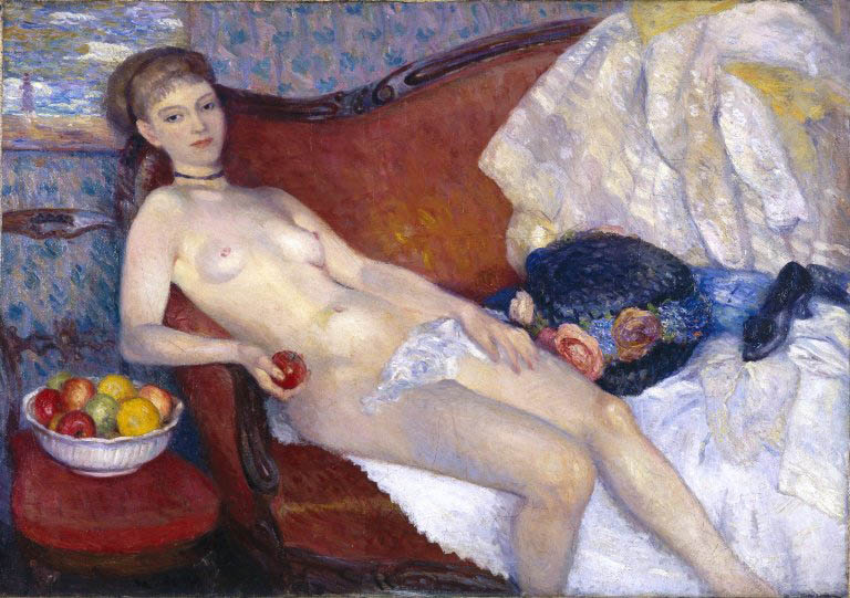 William Glackens Nude with Apple